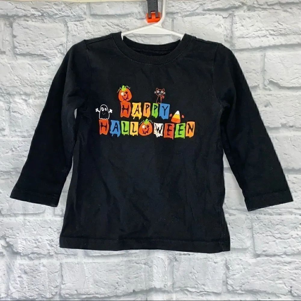 Miniwear black longsleeve crewneck Halloween shirt size 36 months